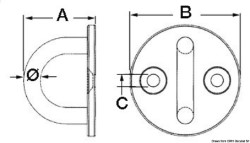 Plate w/U-bolt 8 mm 